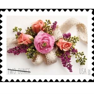 100 Garden Corsage 2020 Forever 2 Ounce Postage Stamps‎ USPS Wedding Invitations